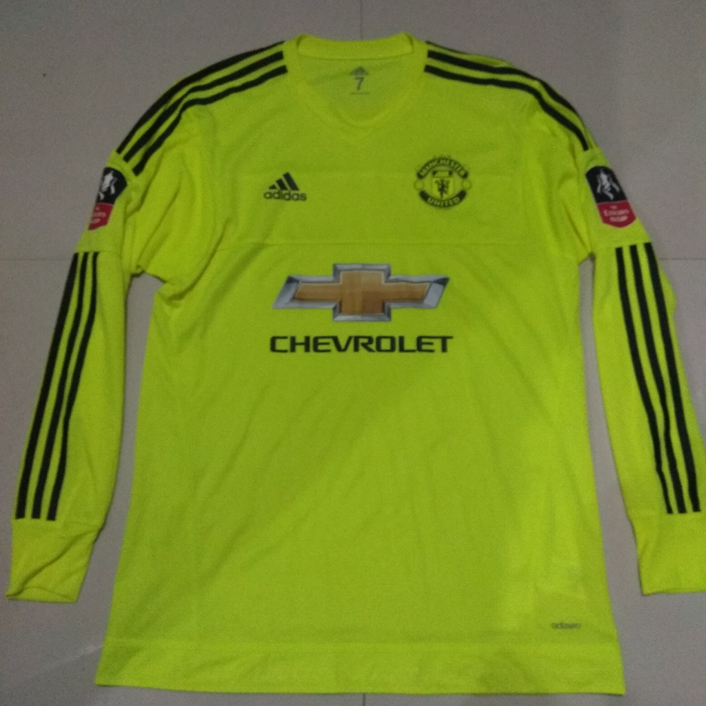 Jersey Manchester United Original Goalkeeper Player Issue 2015-2016