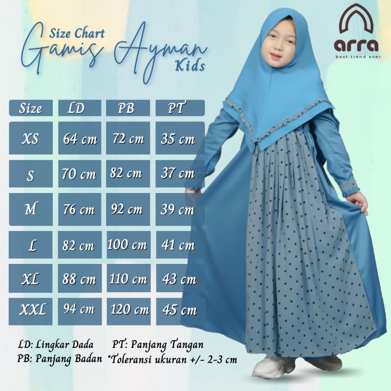 gamis anak sarimbit Ayman by ARRA best seller