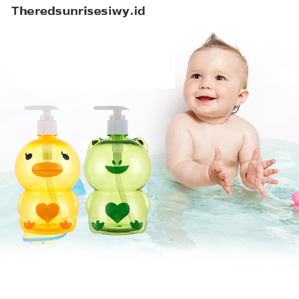 # Alat Rumah Tangga # Botol Dispenser Sabun Kosong Portabel Bentuk Hewan Katak Bebek Lucu Ukuran 250ml