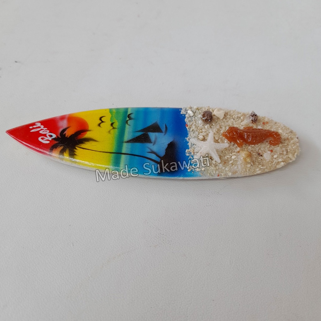 Hiasan Magnet Airbrush pasir Surfing kerajinan tangan hiasan kulkas