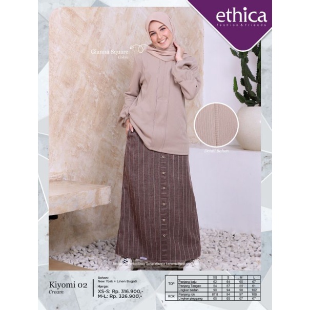 Baju atasan & bawahan rok, Setelan Ethica, Kiyomi 02