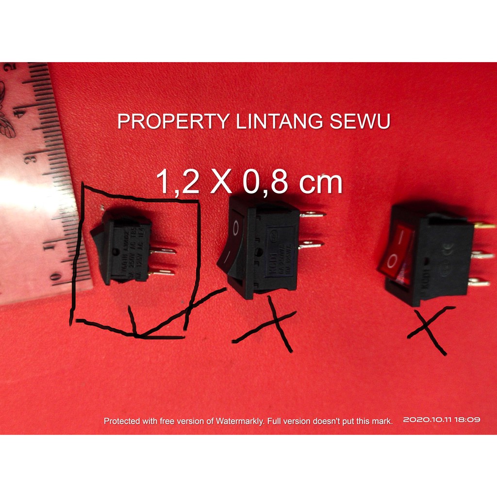 SAKLAR POWER HITAM Rocker switch 2 pin saklar 2 kaki karaoke UKURAN TERKECIL