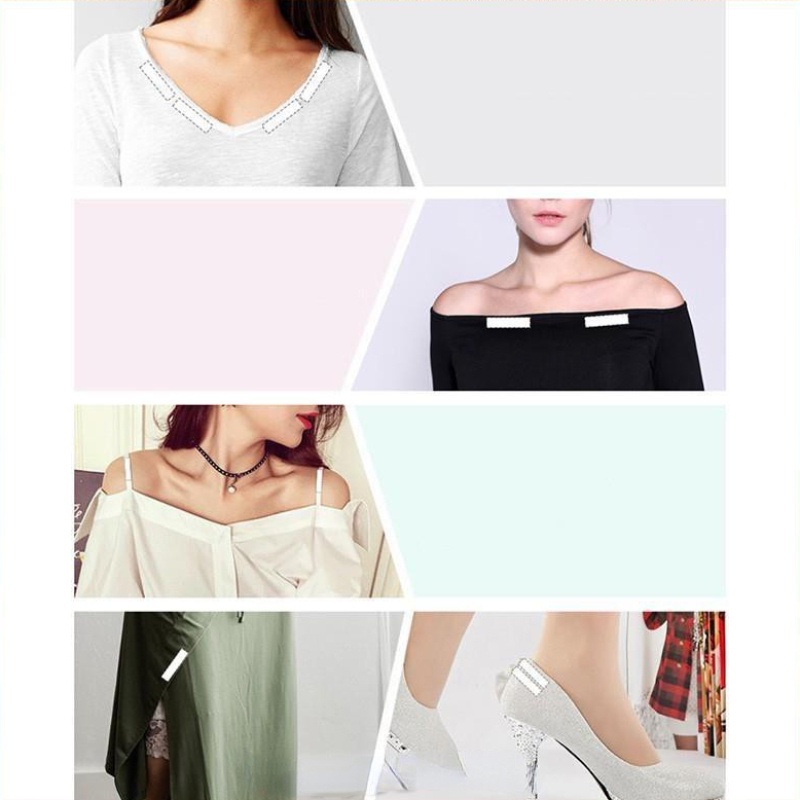 36pcs Stiker Sisi Ganda Ultra Tipis Transparan Untuk Mencegah Kerusakan Kemeja / Rok Gap