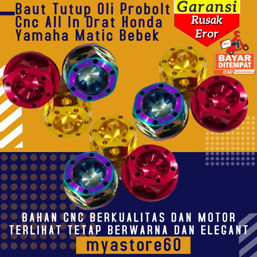 Baut Baud Tutup Oli Probolt Cnc All In Drat Honda Matic Bebek Aksesoris Sparepart Motor Matic