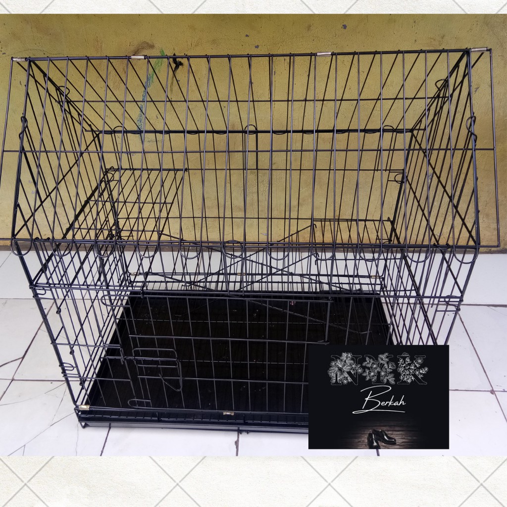 kandang kucing model rumah tingkat 2 ukuran 75x45