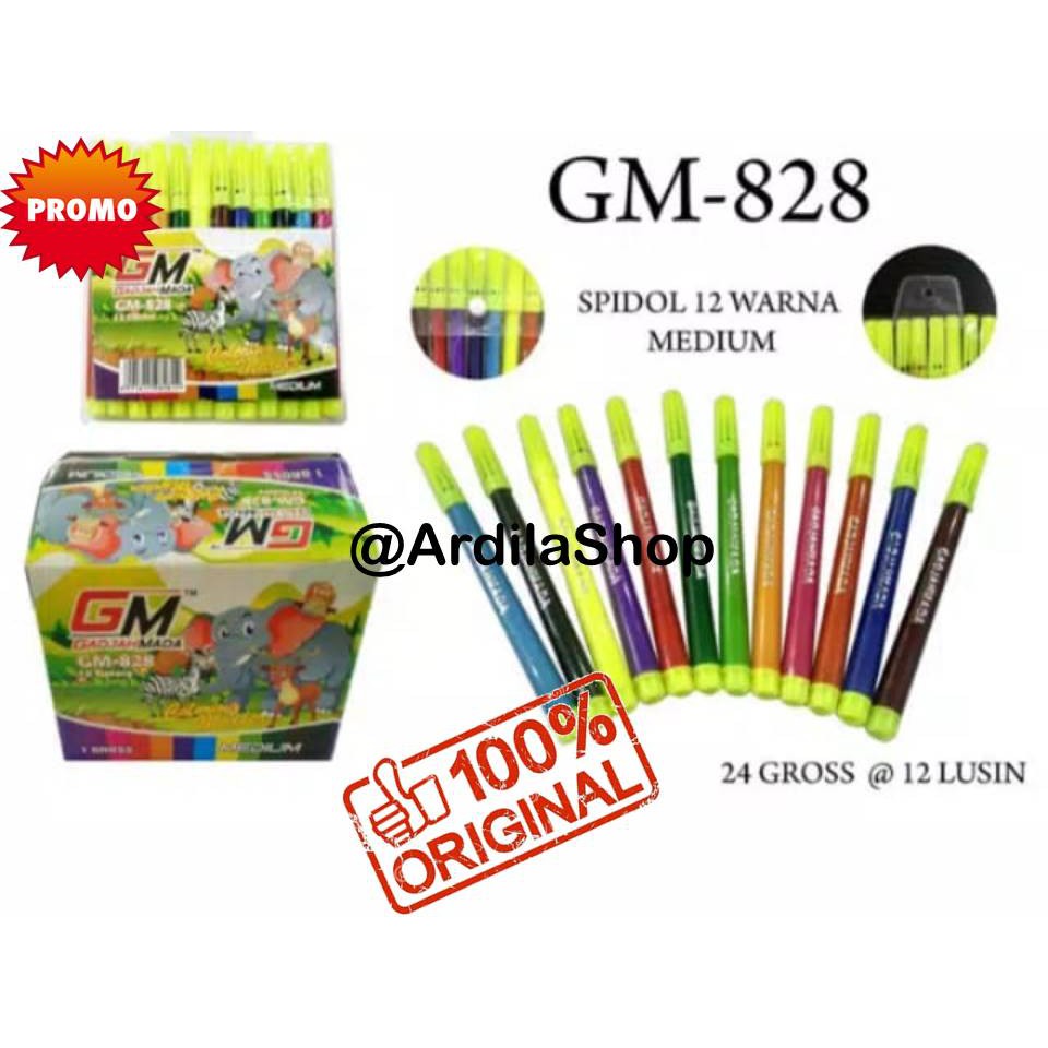 

Spidol Medium GM 1 PAKS isi 12PCS