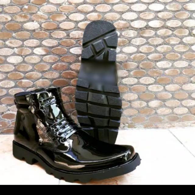 SEPATU  PDH  PDL POLISI POLRI  TNI SECURITY RESMI jatah formal tali KILAP resleting  ORIGINAL