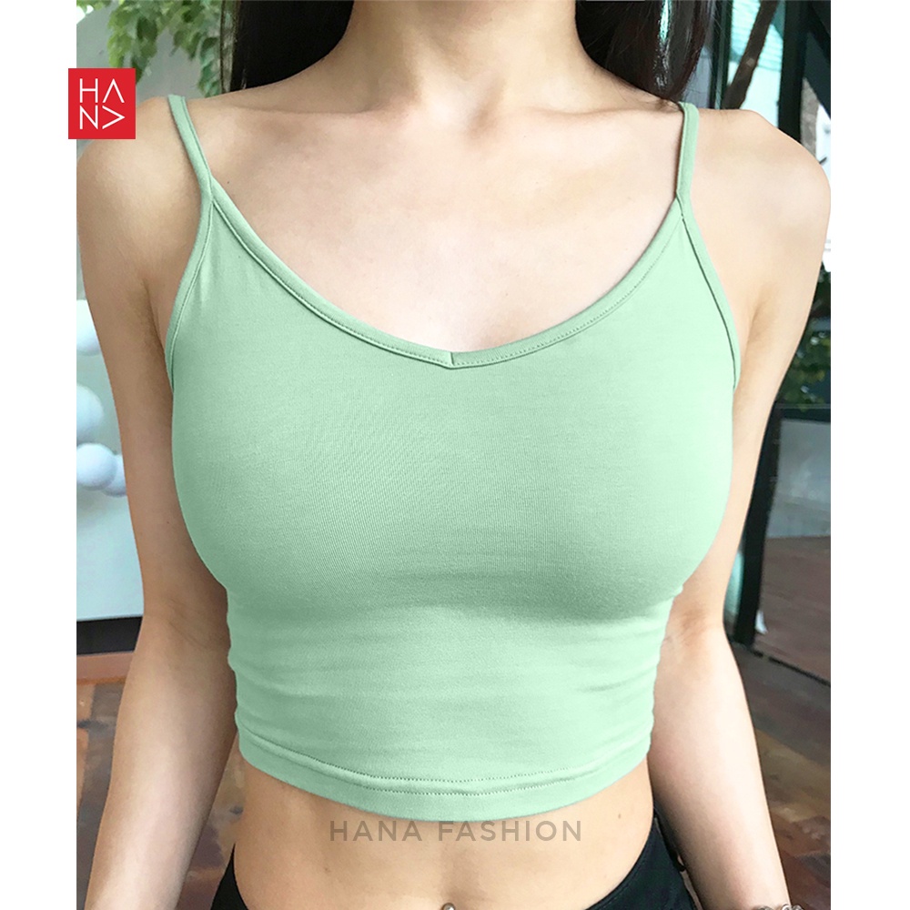 Aurora Basic Tank Top Crop S - XL Wanita - TT035-8