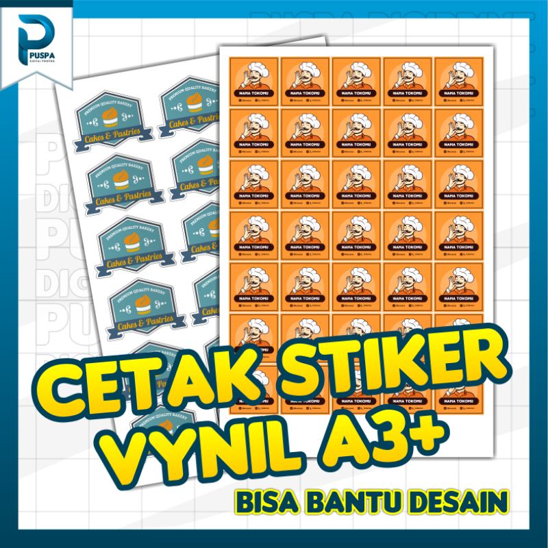 

CETAK STIKER VYNIL SUSU A3+ MURAH