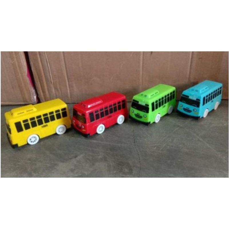 Mainan mobil mobilan bus tayo PULL BACK - LT56 / GO GO TOYA BUS isi 4PCS