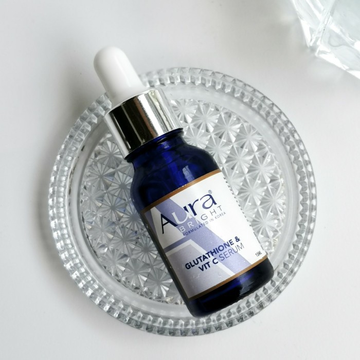 AURA BRIGHT GLUTHATHIONE N VIT C SERUM - SERUM VIT C WAJAH AURA BRIGHT - gofgx