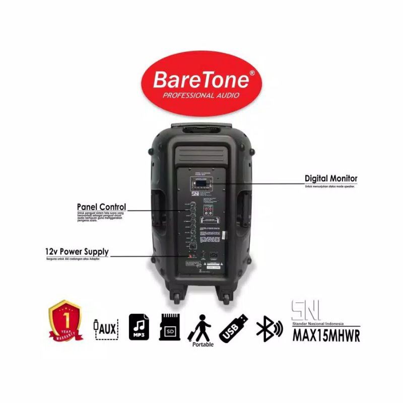 Speaker Aktif 15 inc, Merk Baretone 100% Original