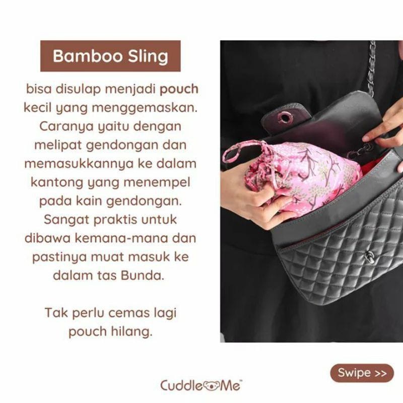 CuddleMe Ring Sling Bamboo Gendongan Samping