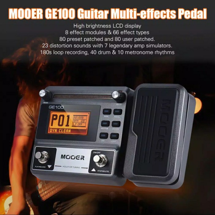 {irwantore} Mooer GE100 Pedal Gitar Efek Guitar Multi Digital Effect vs Zoom G1X Limited
