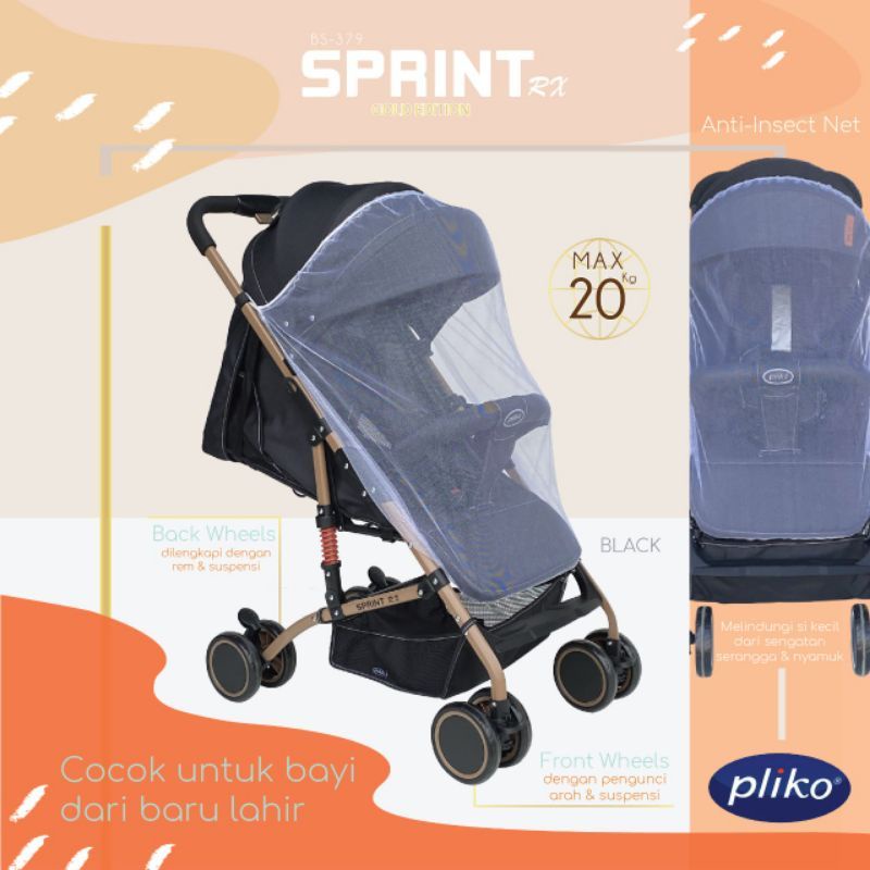 Stroller Lipat Pliko Sprint RX  379 / Pliko Sprint RH 389 Kereta Dorong Bayi Dua Arah