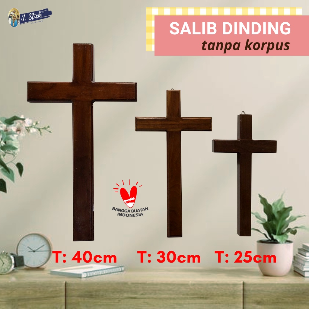 SALIB DINDING POLOS (Tanpa Corpus), kayu jati