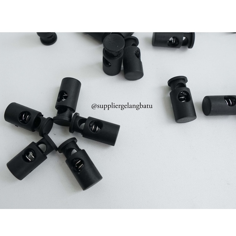 Stopper tali serut masker tabung hitam doff per premium grosir ecer