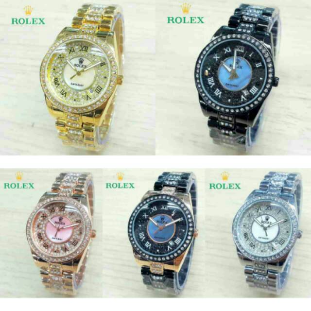 Jam Tangan Rolex Datejust Romawi (5 Warna)