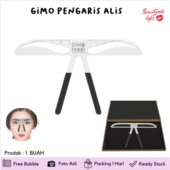 Pengukur Alis With Box / Penggaris Sulam Alis + Kotak / Eyebrow Balance Ruler / GIMO Penggaris Alis Eyebrow Ruler Measure Shaping Tool