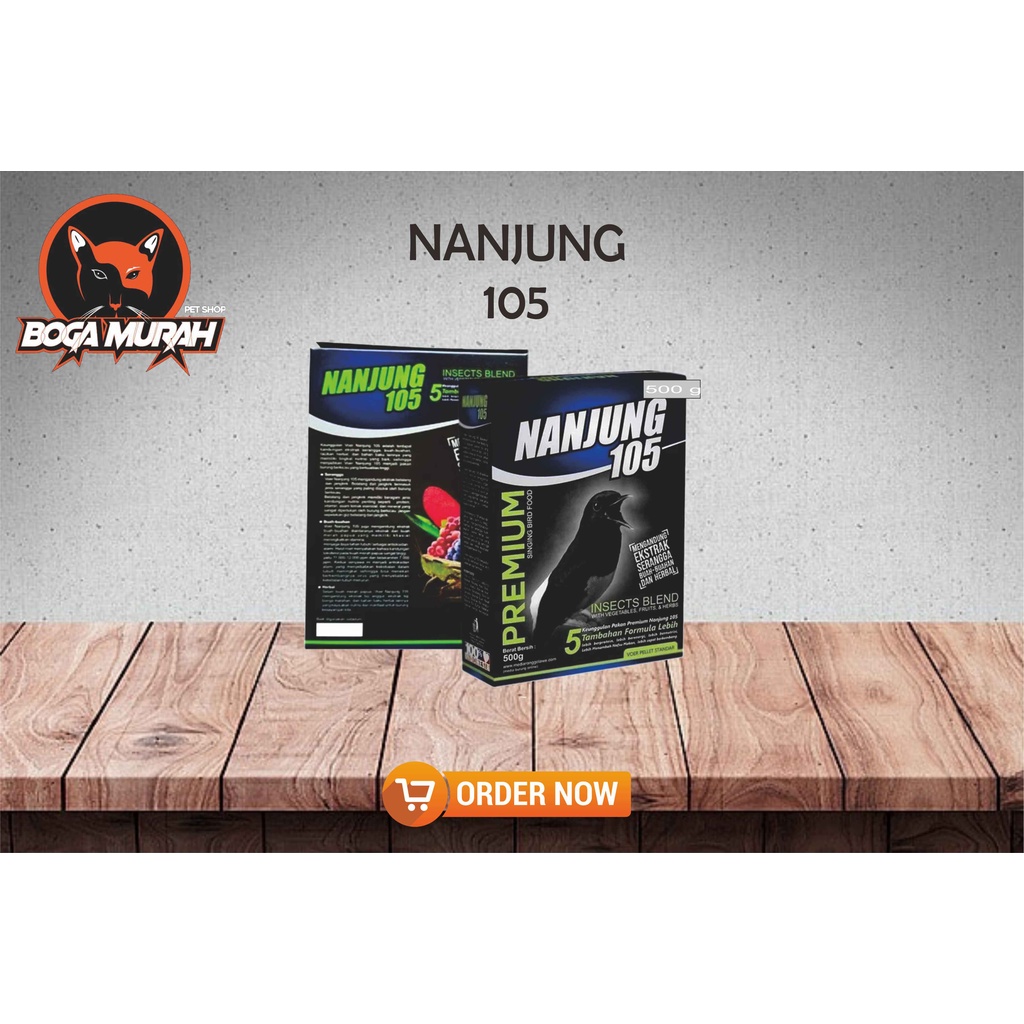 Voer nanjung 105 500gr pakan burung murai