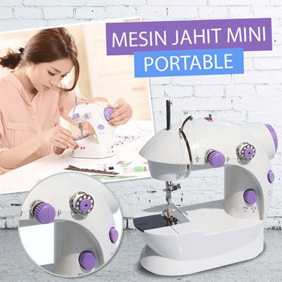 PROMO Mesin Jahit Mini Portable Sangat praktis ukuran Sedang mudah Praktis MINI SEWING MACHINE