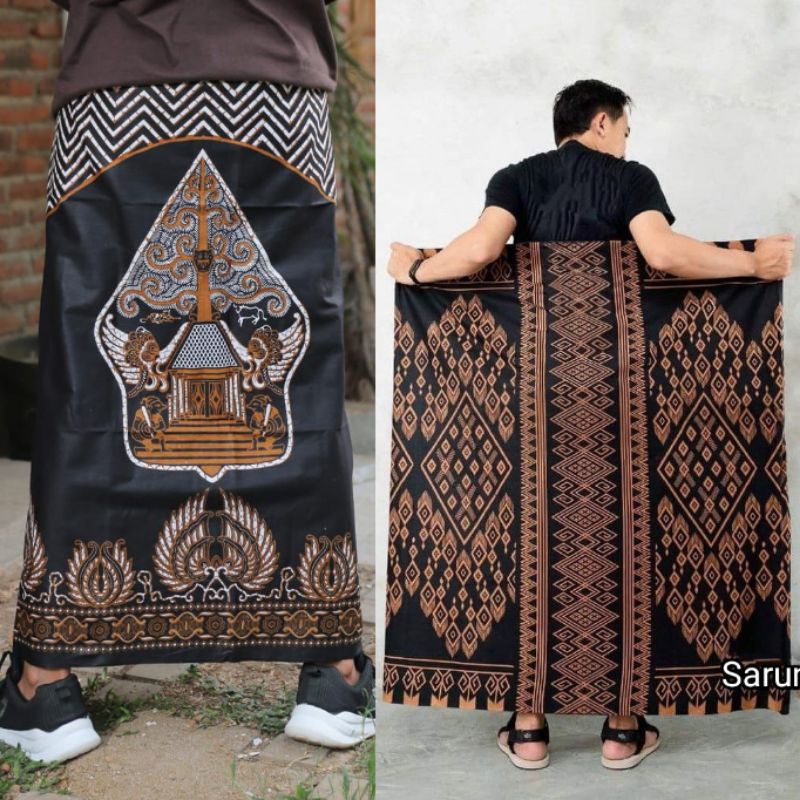 Sarung Batik Wayang Gunungan Zigzag (Dewasa)