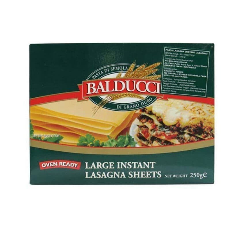 

Balducci Pasta Large Instant Lasagna Sheets 250g | Pasta Lasagna