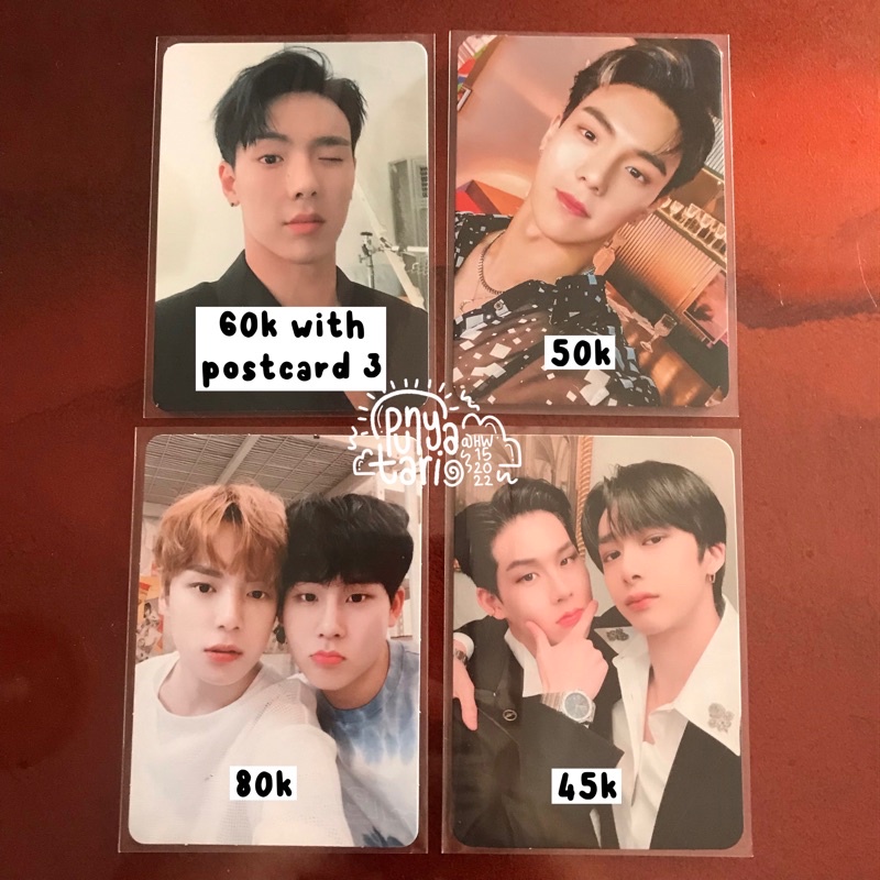 pc photocards shownu minhyuk jooheon changkyun hyungwon monsta x follow fatal love xiesta comma gamb