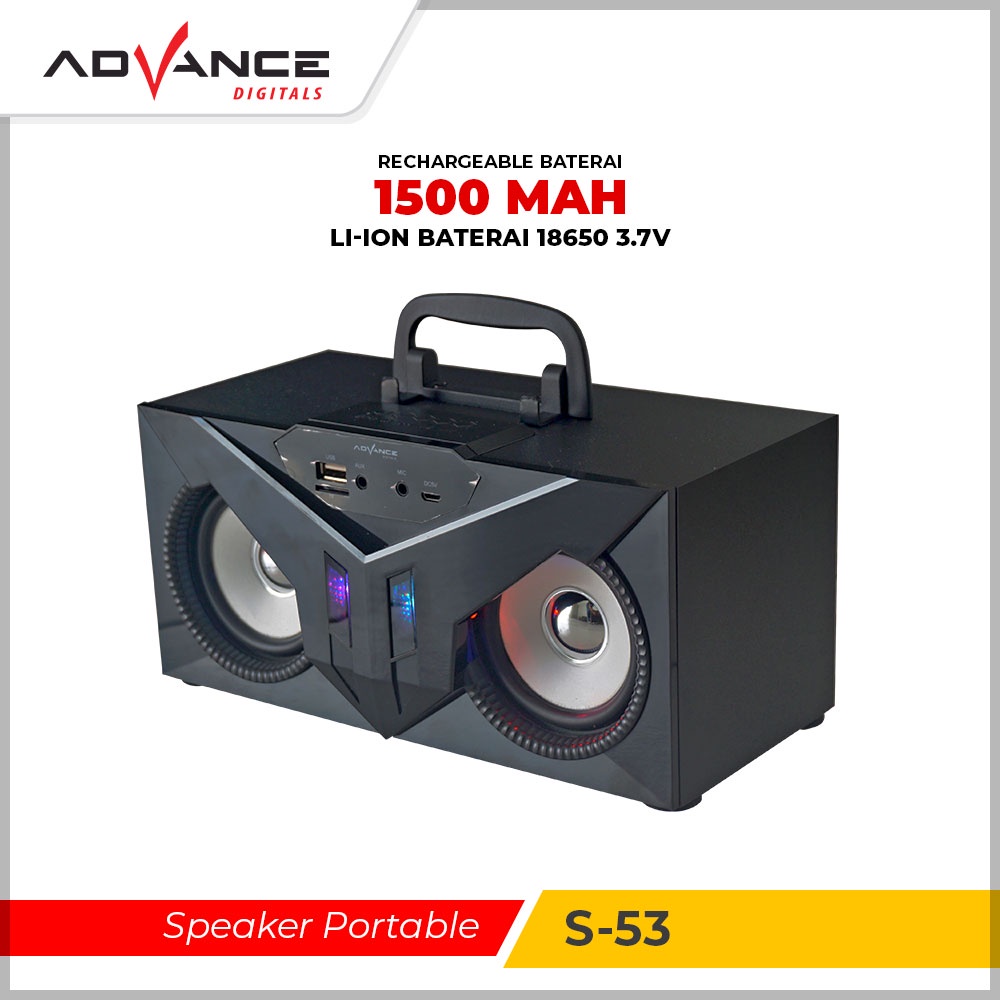 【READY STOCK】Advance S-53 Speaker Portable Bluetooth Karaoke