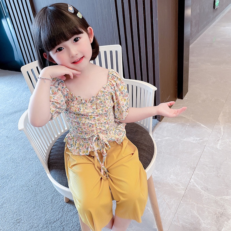 HappyOliver SET MITZU SK2020180 OF SHOULDER EBV Baju Setelan Anak Perempuan Import Berkualitas sabrina celana kulot