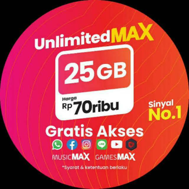 SIMPATI Super Unlimited Max 25 gb ALL JATIM