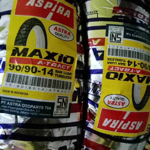 Ban tubeless belakang maxio A-Track 90/90-14 for beat/esp/f1/street/pop/vario 125/110/150/mio j/m3/