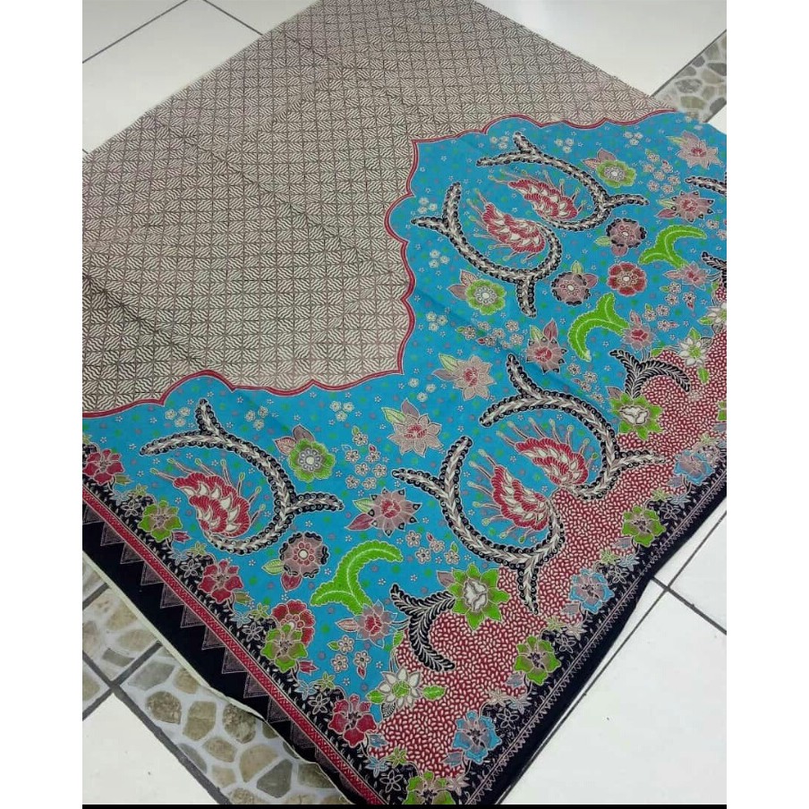 Kain batik Kembar sidomukti mlungker Hijau tosca bahan seragam SKS