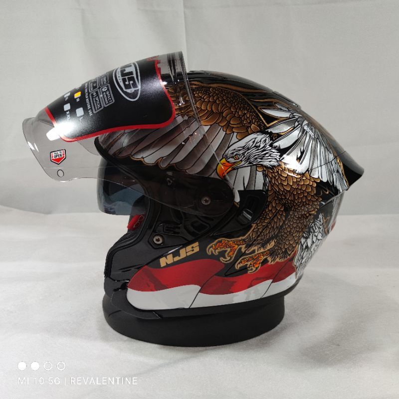 Helm NJS Kairoz Garuda dan Biru doff-Garuda