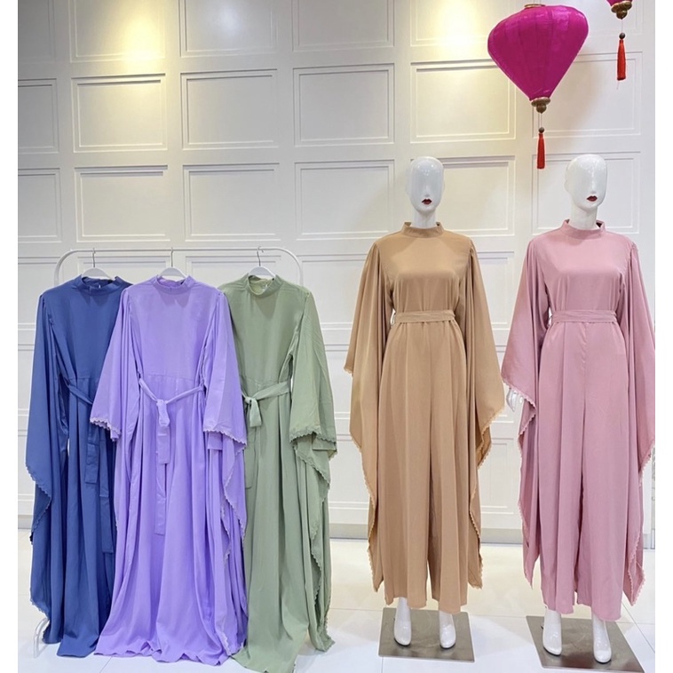 JUMPSUIT KELELAWAR GAMIS MEWAH PREMIUM ORI VIVORIE / SETELAN MUSLIM WANITA / ONESET