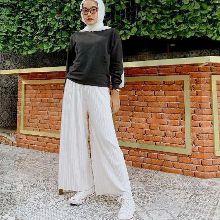 KULOT PLISKET PUTIH PREMIUM JUMBO