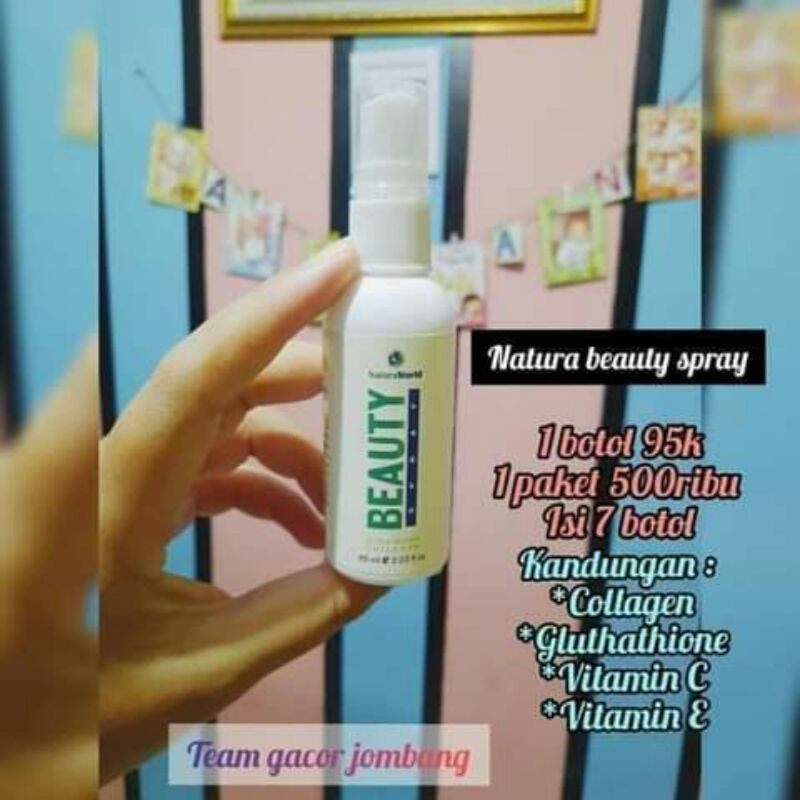 Paket Glowing Natura World - (Natura Beauty Spray+Natura AloeVera+Natura Chocolate Shoap)