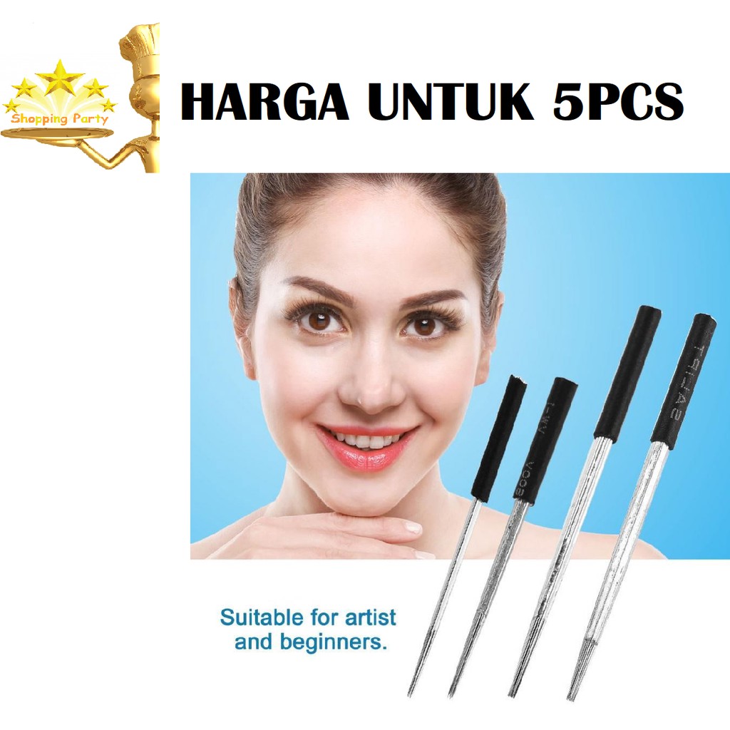 JARUM ROTARY TATO TATTOO ALIS NEEDLES SULAM BIBIR ALIS MICROBLADING 5PCS