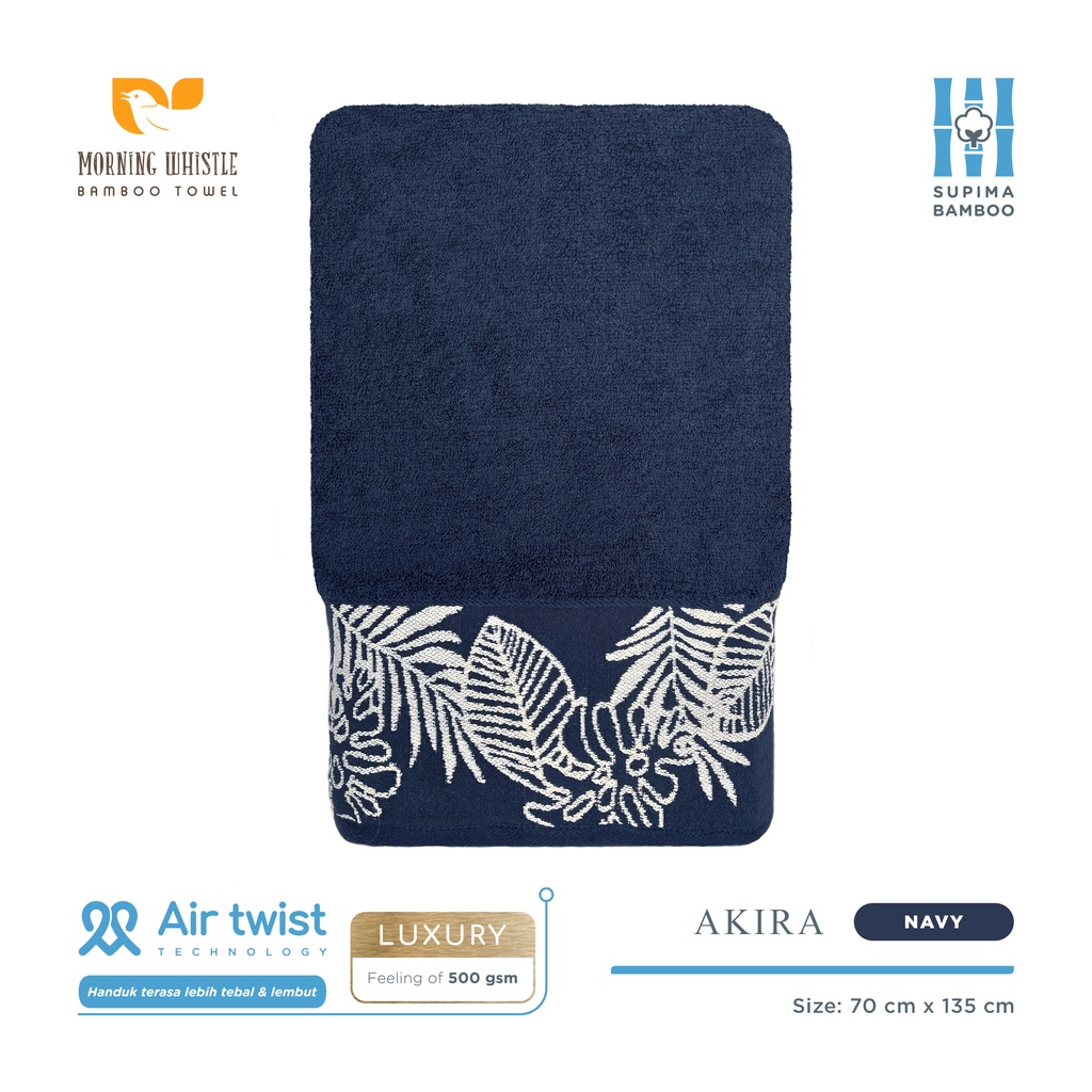 Handuk Mandi Dewasa Terry Palmer Akira Bamboo 70 x 135 cm