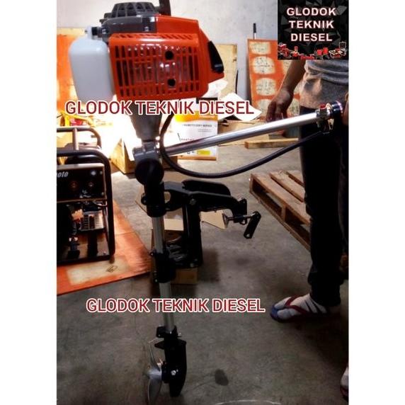 Mesin Tempel 3Hp Yamamoto Outboard Mesin Perahu Bensin Campur 2 Tak