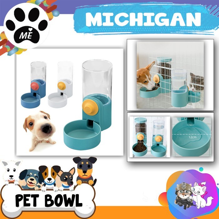 Hanging Bowl &quot;MICHIGAN FOOD&quot; Tempat Makan Hewan