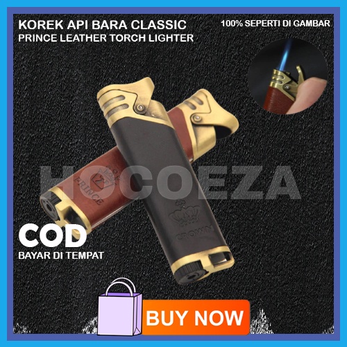 KOREK API BARA PEMANTIK API BARA LEATHER PRINCE CLASSIC MANCIS LIGHTER KOREK UNIK BR18