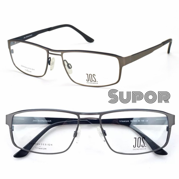 Kacamata Minus Pria - Ff135 Frame Kacamata Pria Paling Lebar Jos Eschenbach Minus Besar