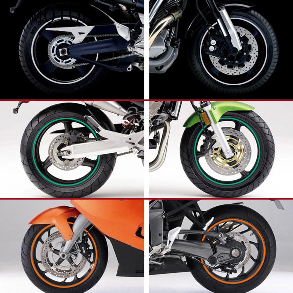 Quinton Motors Wheel Sticker Auto Decals Untuk Kawasaki Strip Reflektif Stiker Motor 17&quot;18&quot; Stiker Sepeda Rim Stripe Tape