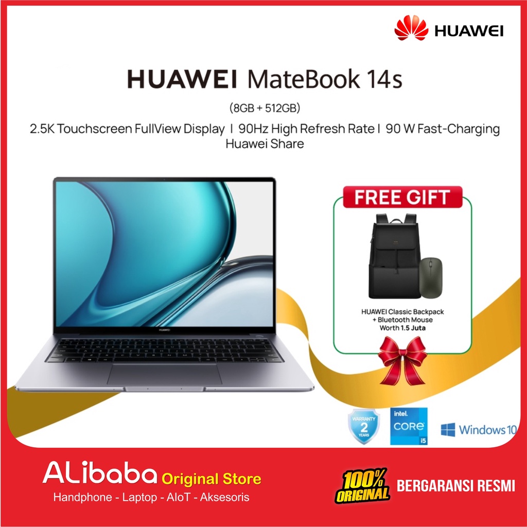 HUAWEI Matebook 14s Laptop [Intel i5/8GB/512GB SSD] | Windows 10