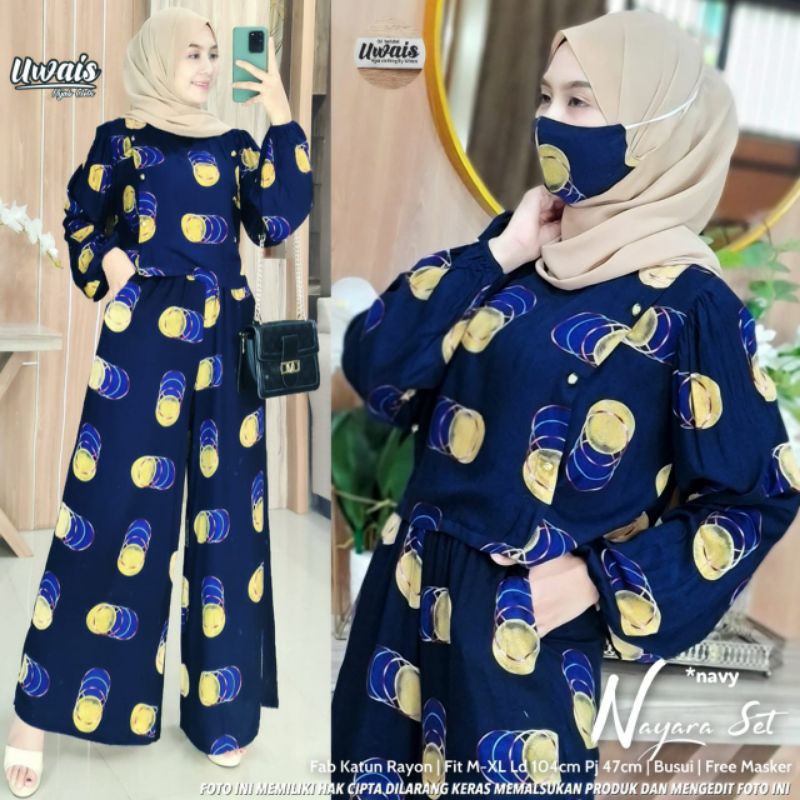 NAYARA SET UWAIS | BAJU PANJANG DAN CELANA PANJANG | BAJU SET
