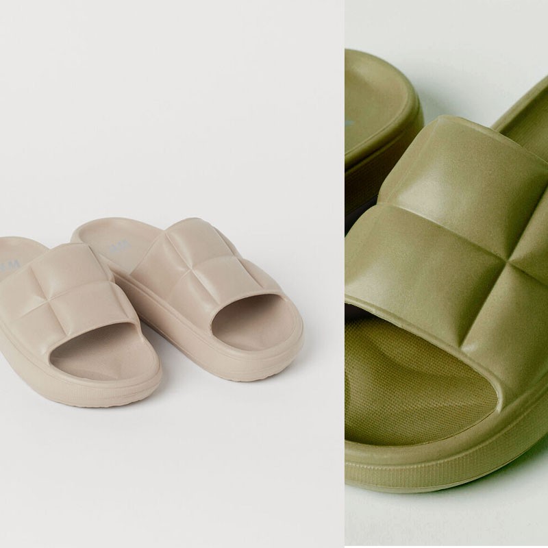 H&M Sendal slip tebal quilted pool sandals