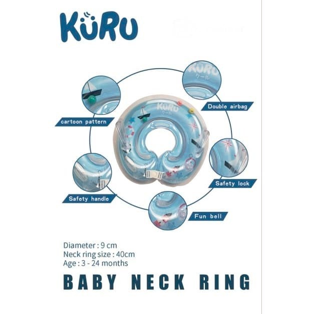 *Lailaiorire* KURU Pelampung Renang Anak | Ban Leher Baby Neckring