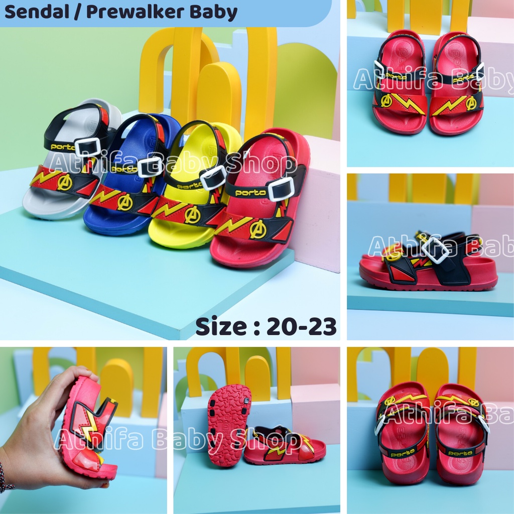 Sepatu Sandal Anak Laki-laki Lelaki Usia 6 Bulan 1 2 3 Tahun Sendal Baim Gunung Karet Balita Prewalker Bayi Cowok -1029T-