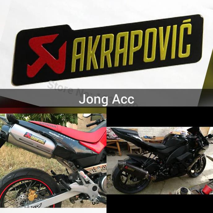 Special Edition Sticker Emblem Akrapovic Timbul Aluminium Stiker